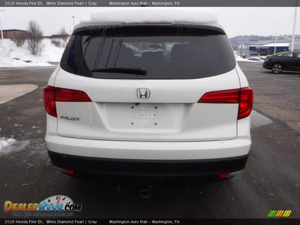 2016 Honda Pilot EX White Diamond Pearl / Gray Photo #8