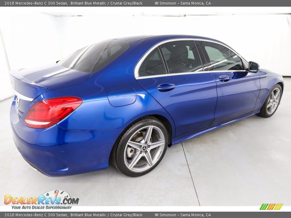 2018 Mercedes-Benz C 300 Sedan Brilliant Blue Metallic / Crystal Grey/Black Photo #4