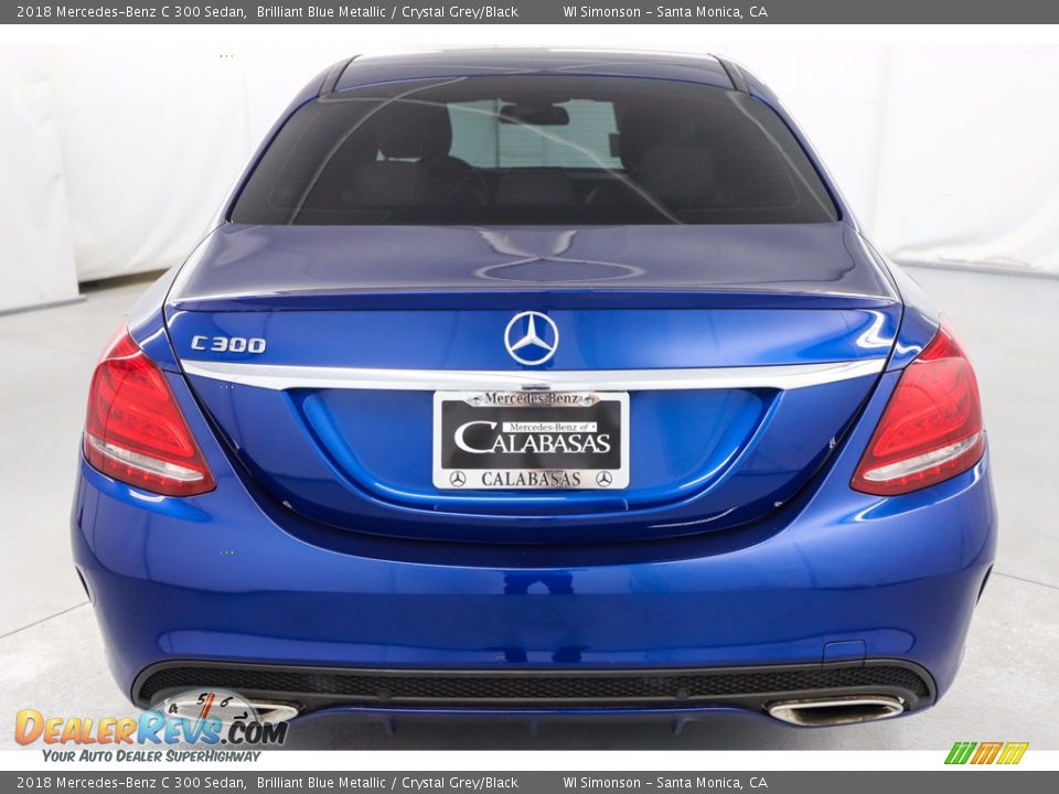 2018 Mercedes-Benz C 300 Sedan Brilliant Blue Metallic / Crystal Grey/Black Photo #6
