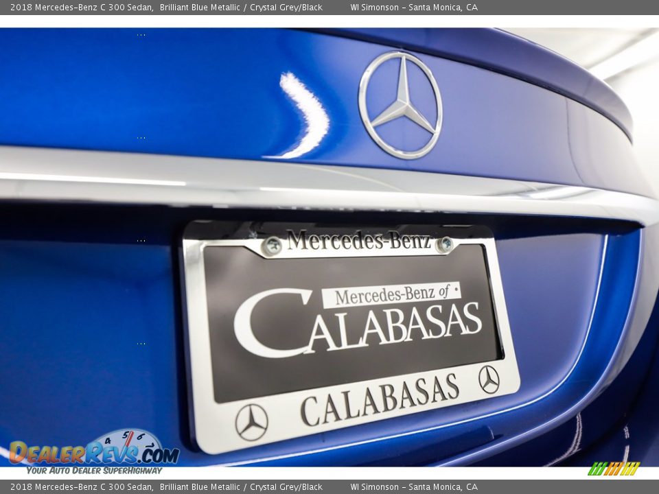 2018 Mercedes-Benz C 300 Sedan Brilliant Blue Metallic / Crystal Grey/Black Photo #10