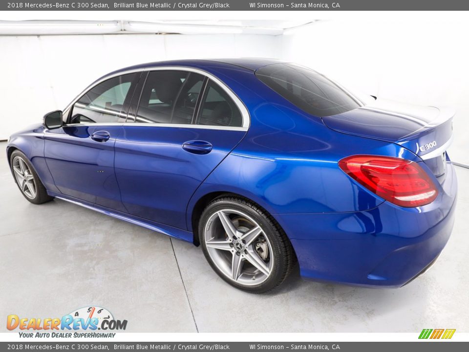 2018 Mercedes-Benz C 300 Sedan Brilliant Blue Metallic / Crystal Grey/Black Photo #11