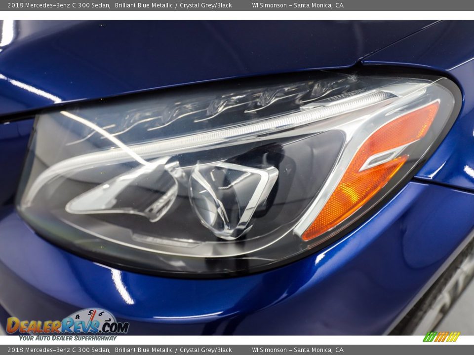 2018 Mercedes-Benz C 300 Sedan Brilliant Blue Metallic / Crystal Grey/Black Photo #14