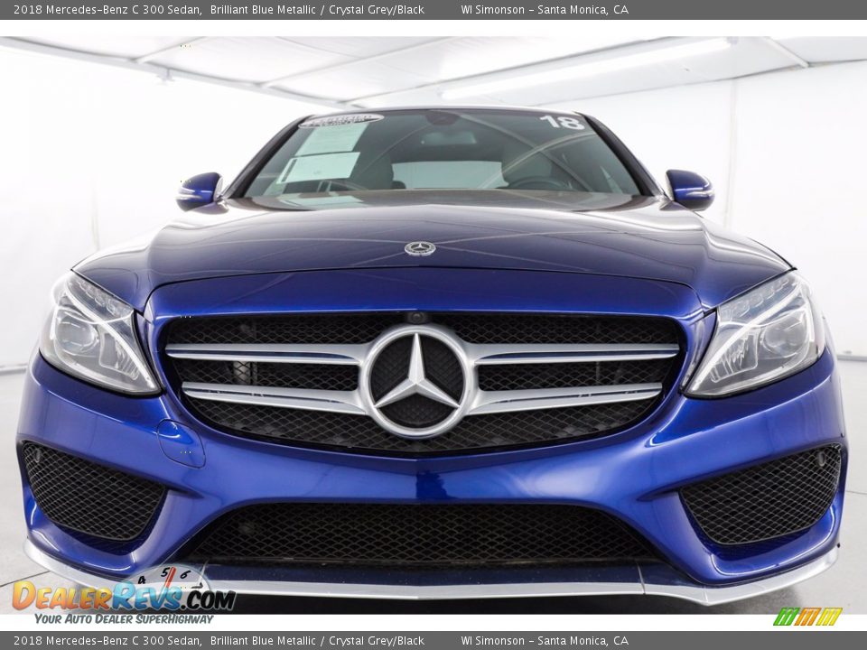 2018 Mercedes-Benz C 300 Sedan Brilliant Blue Metallic / Crystal Grey/Black Photo #15