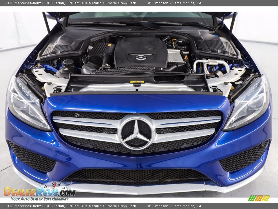 2018 Mercedes-Benz C 300 Sedan Brilliant Blue Metallic / Crystal Grey/Black Photo #16