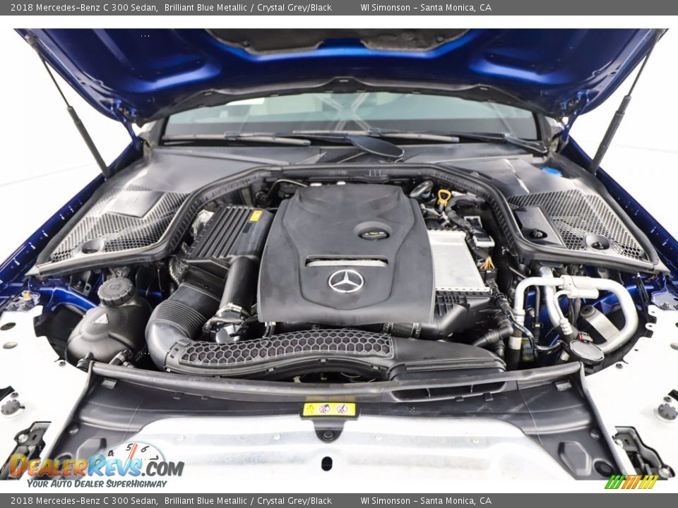 2018 Mercedes-Benz C 300 Sedan Brilliant Blue Metallic / Crystal Grey/Black Photo #17