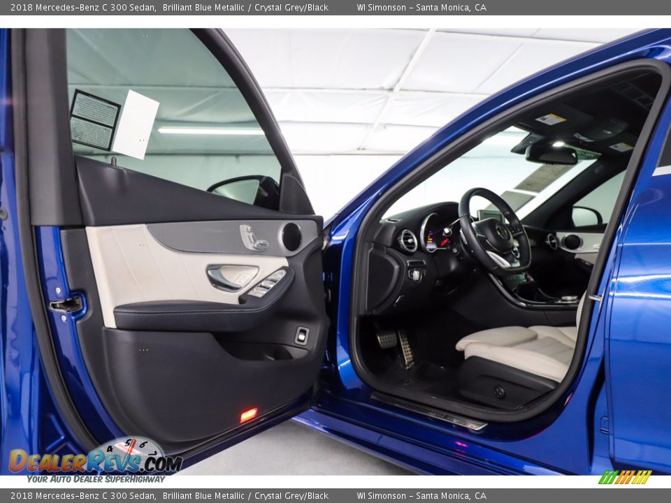 2018 Mercedes-Benz C 300 Sedan Brilliant Blue Metallic / Crystal Grey/Black Photo #19