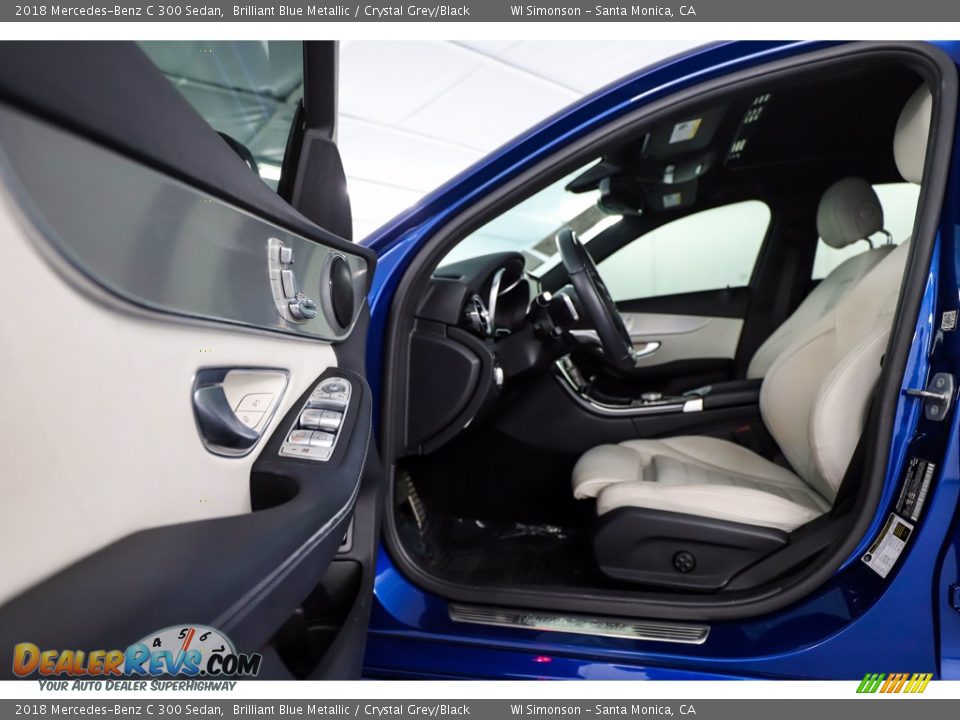 2018 Mercedes-Benz C 300 Sedan Brilliant Blue Metallic / Crystal Grey/Black Photo #21