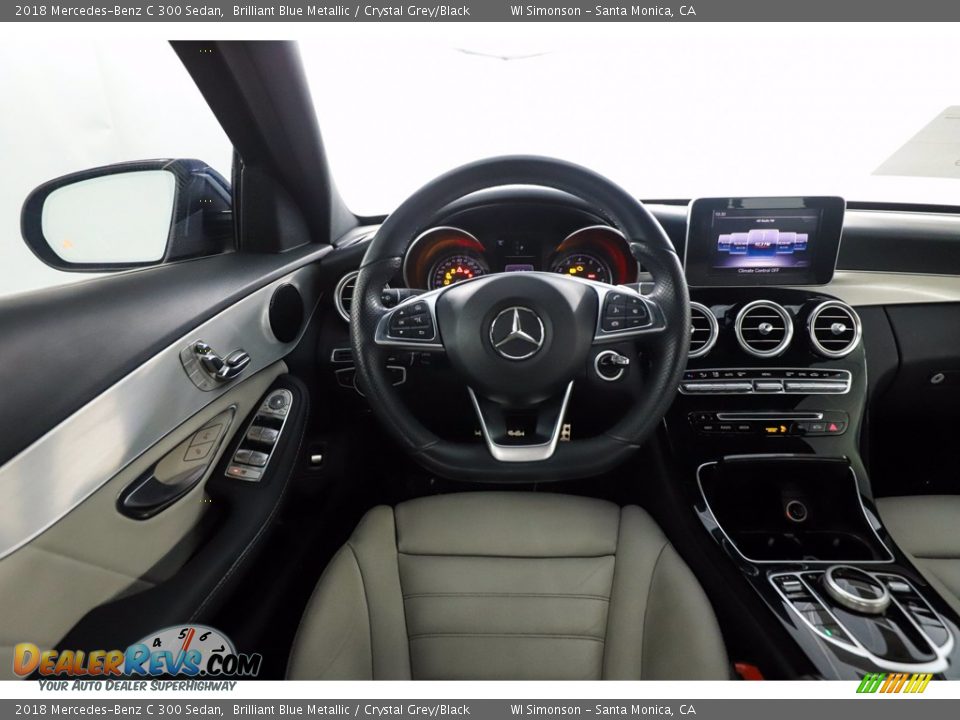 2018 Mercedes-Benz C 300 Sedan Brilliant Blue Metallic / Crystal Grey/Black Photo #23