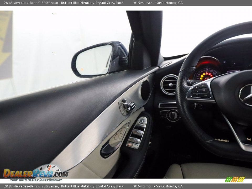 2018 Mercedes-Benz C 300 Sedan Brilliant Blue Metallic / Crystal Grey/Black Photo #24