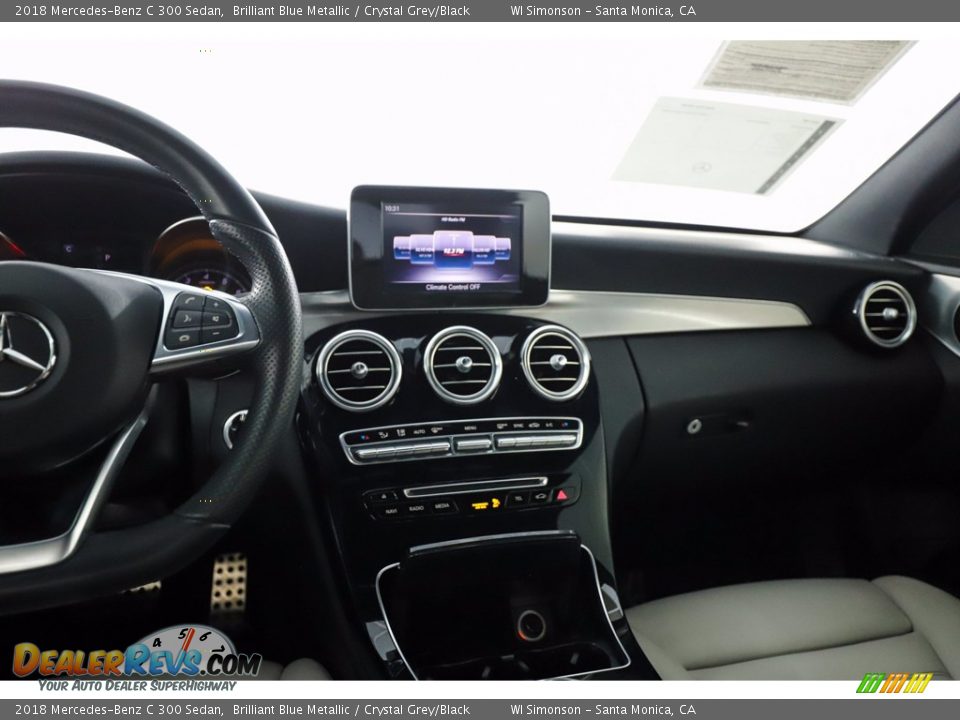 2018 Mercedes-Benz C 300 Sedan Brilliant Blue Metallic / Crystal Grey/Black Photo #25