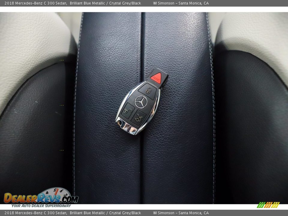 2018 Mercedes-Benz C 300 Sedan Brilliant Blue Metallic / Crystal Grey/Black Photo #27