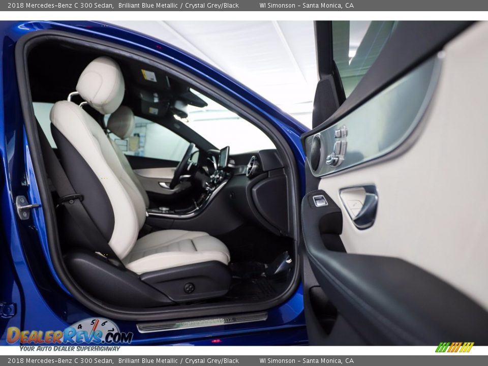 2018 Mercedes-Benz C 300 Sedan Brilliant Blue Metallic / Crystal Grey/Black Photo #30