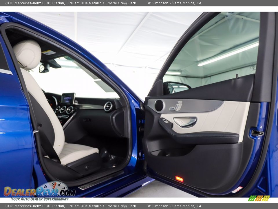 2018 Mercedes-Benz C 300 Sedan Brilliant Blue Metallic / Crystal Grey/Black Photo #31