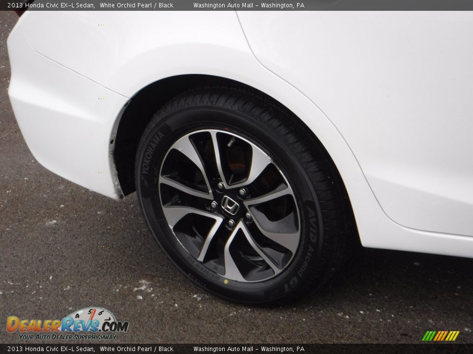 2013 Honda Civic EX-L Sedan White Orchid Pearl / Black Photo #3