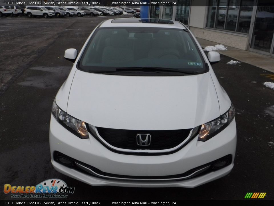 2013 Honda Civic EX-L Sedan White Orchid Pearl / Black Photo #5