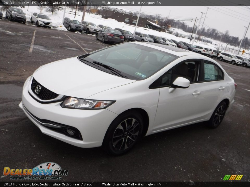 2013 Honda Civic EX-L Sedan White Orchid Pearl / Black Photo #6