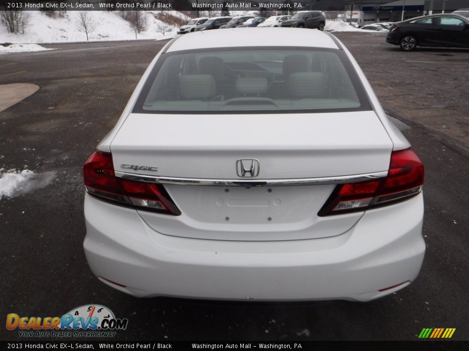 2013 Honda Civic EX-L Sedan White Orchid Pearl / Black Photo #9