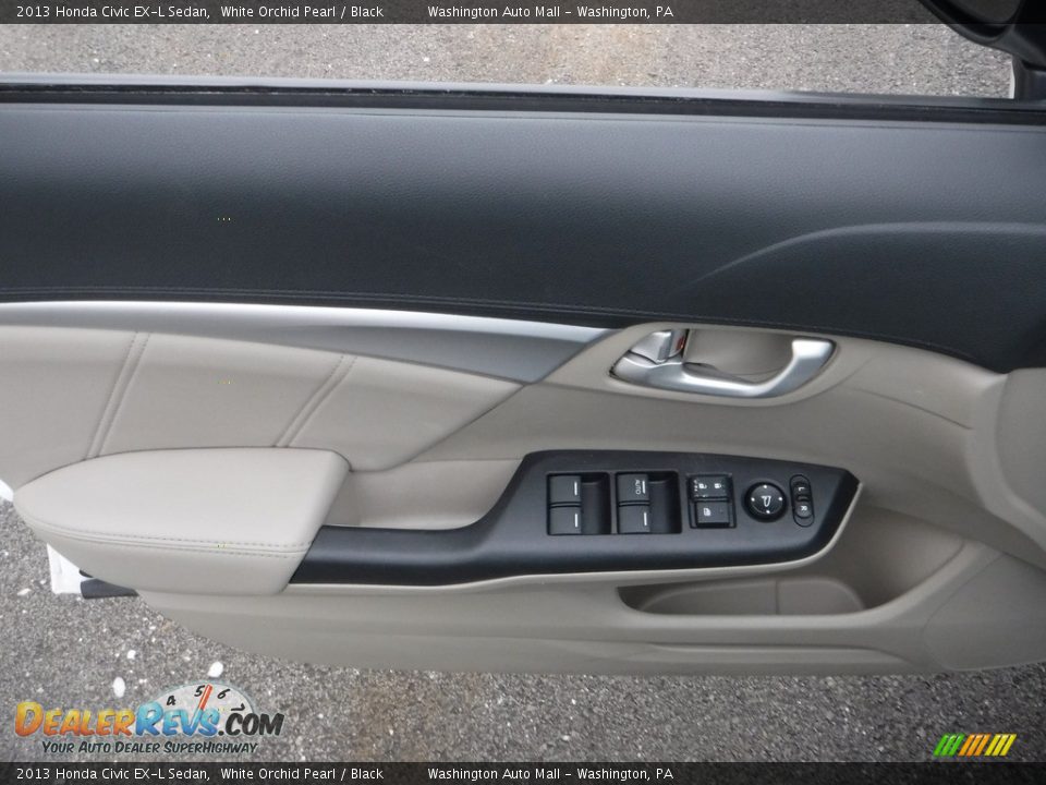 2013 Honda Civic EX-L Sedan White Orchid Pearl / Black Photo #14