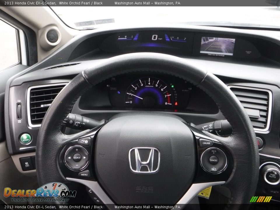 2013 Honda Civic EX-L Sedan White Orchid Pearl / Black Photo #20