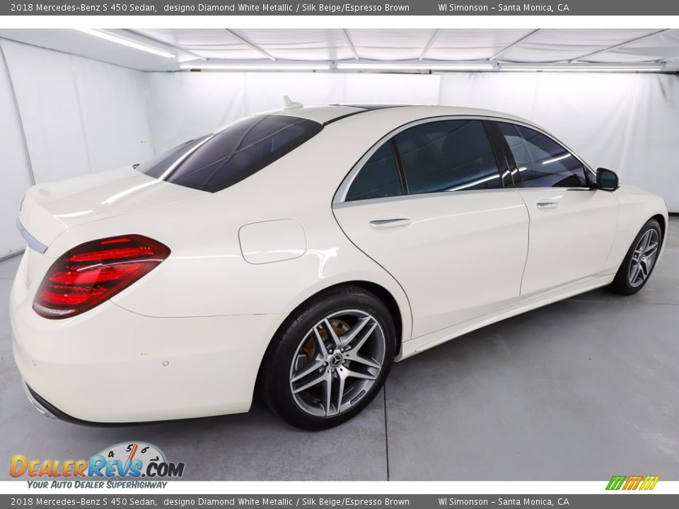 2018 Mercedes-Benz S 450 Sedan designo Diamond White Metallic / Silk Beige/Espresso Brown Photo #4