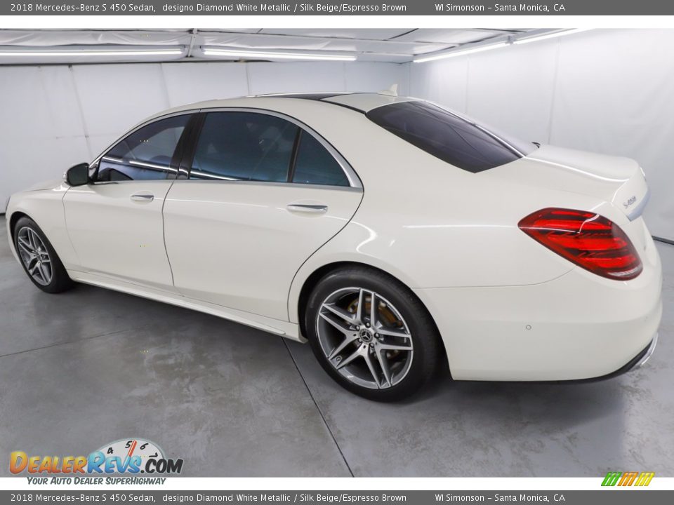 2018 Mercedes-Benz S 450 Sedan designo Diamond White Metallic / Silk Beige/Espresso Brown Photo #11