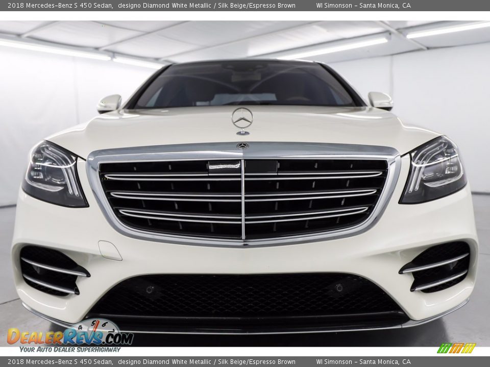 2018 Mercedes-Benz S 450 Sedan designo Diamond White Metallic / Silk Beige/Espresso Brown Photo #15