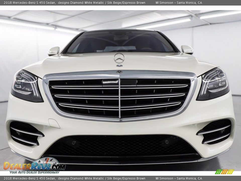 2018 Mercedes-Benz S 450 Sedan designo Diamond White Metallic / Silk Beige/Espresso Brown Photo #15