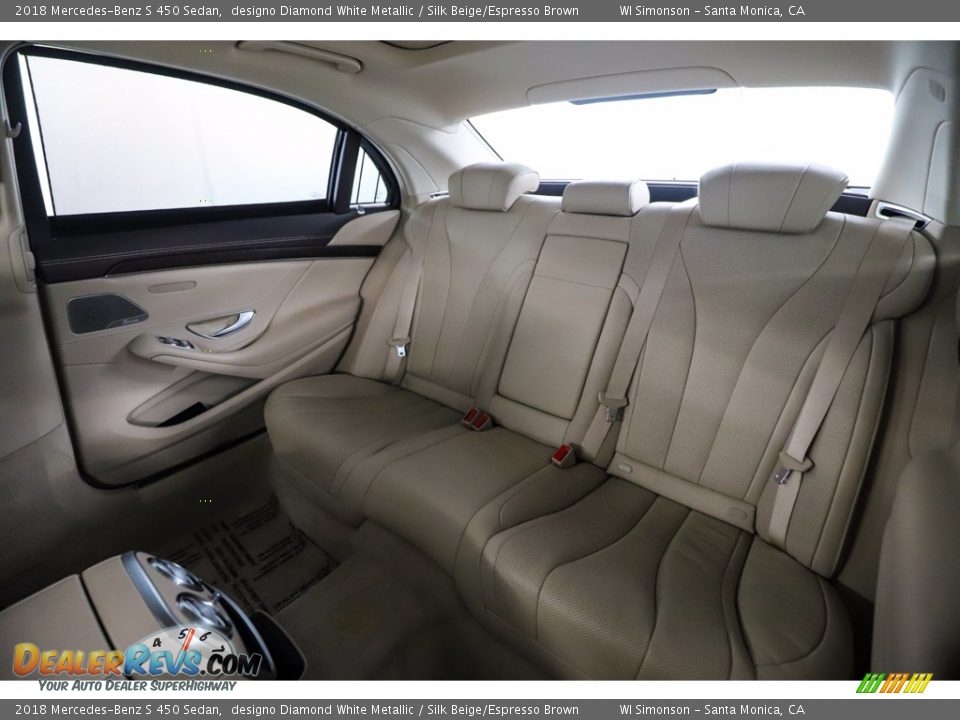 2018 Mercedes-Benz S 450 Sedan designo Diamond White Metallic / Silk Beige/Espresso Brown Photo #35