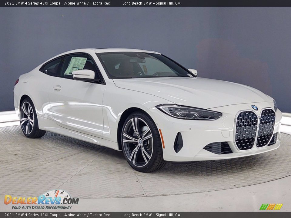 2021 BMW 4 Series 430i Coupe Alpine White / Tacora Red Photo #24