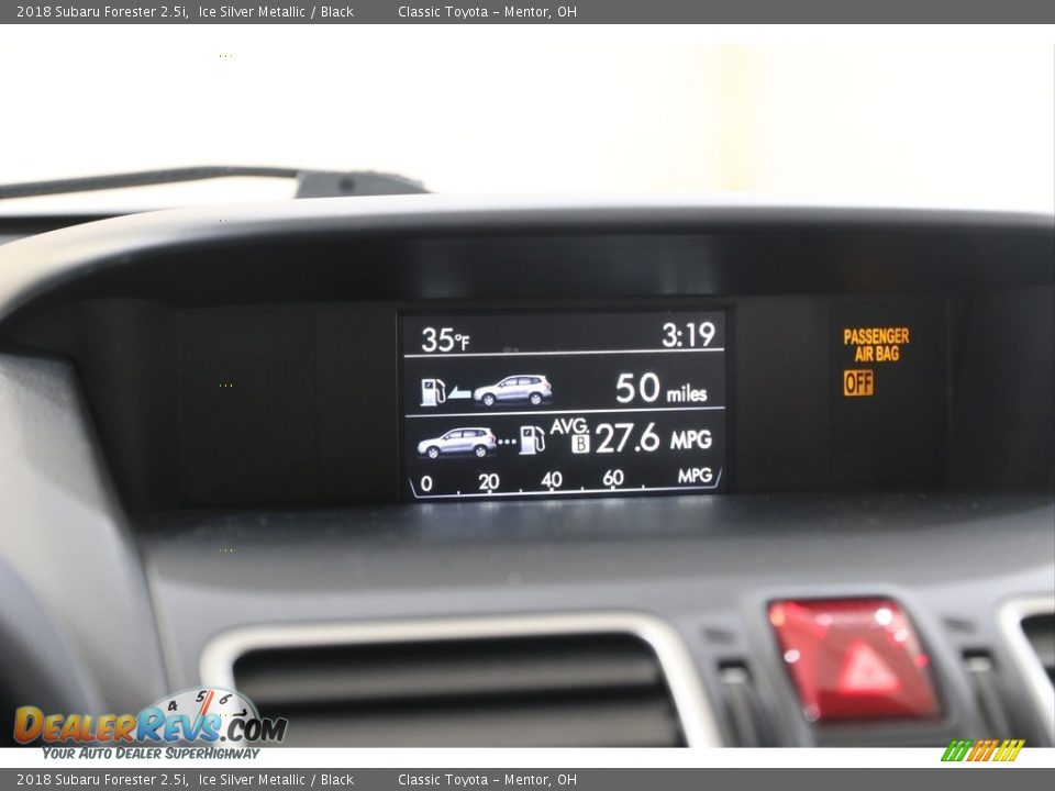 2018 Subaru Forester 2.5i Ice Silver Metallic / Black Photo #10