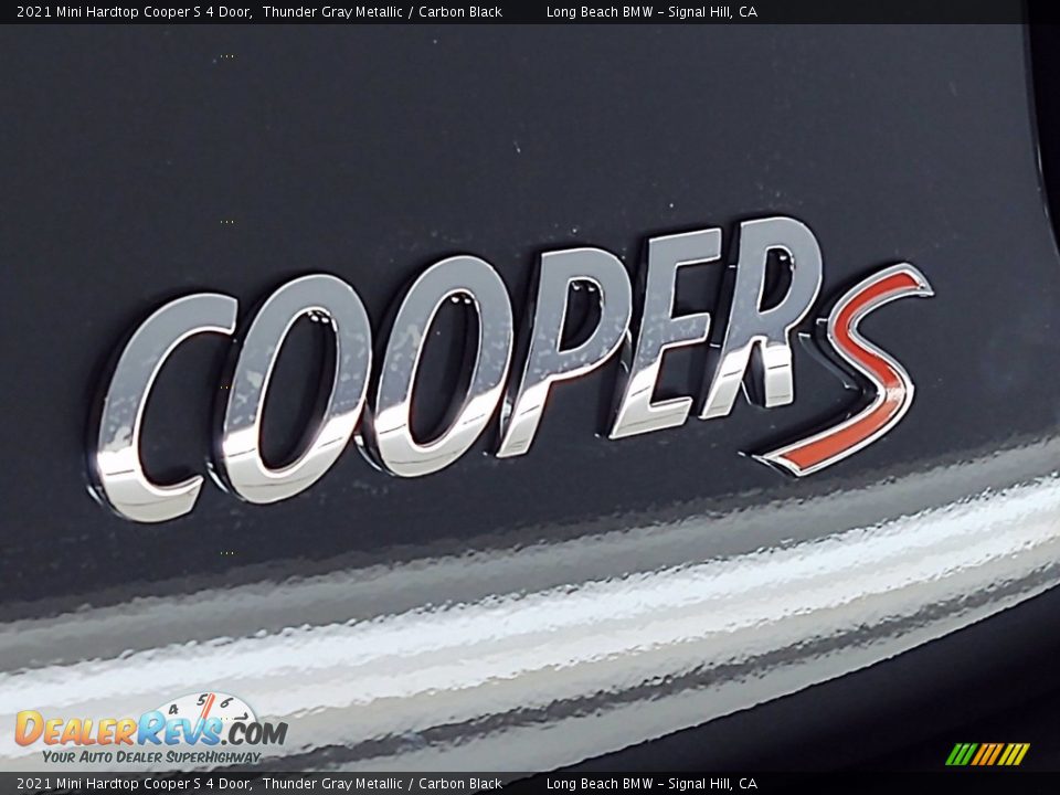 2021 Mini Hardtop Cooper S 4 Door Thunder Gray Metallic / Carbon Black Photo #5