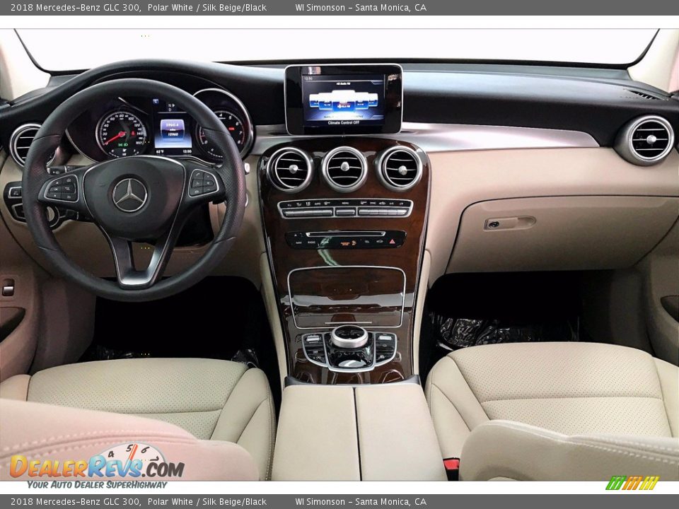 2018 Mercedes-Benz GLC 300 Polar White / Silk Beige/Black Photo #15