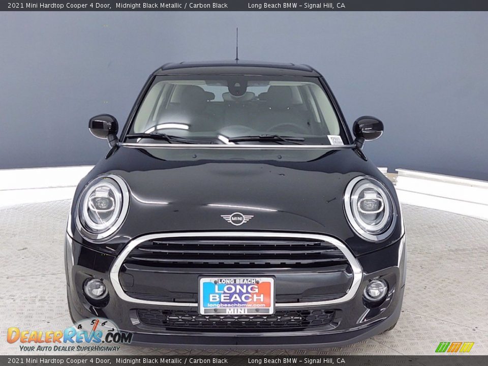 2021 Mini Hardtop Cooper 4 Door Midnight Black Metallic / Carbon Black Photo #2