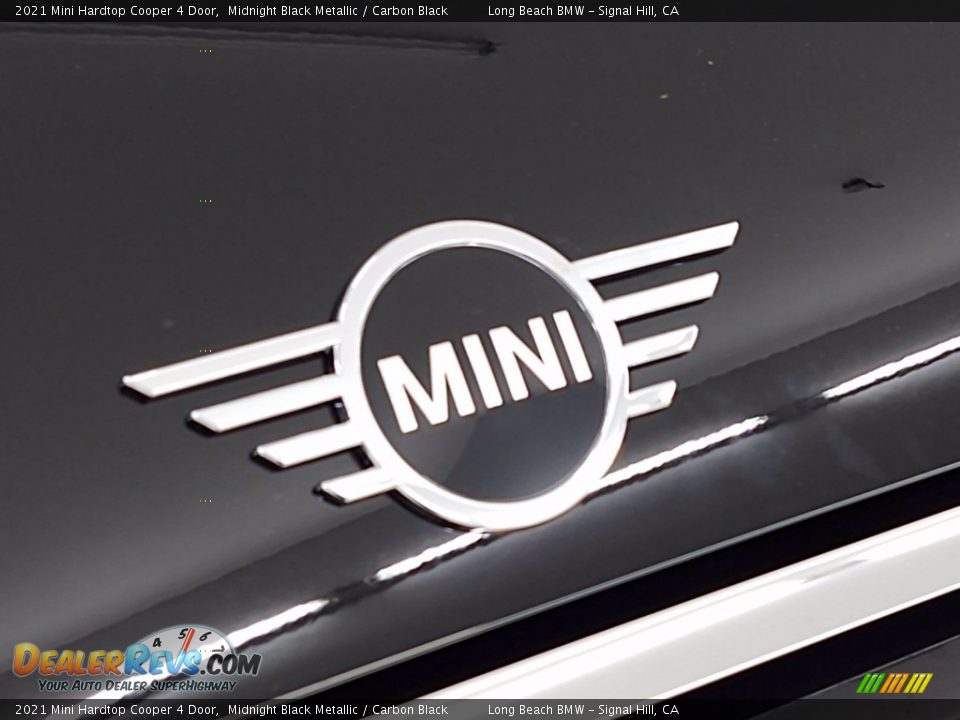 2021 Mini Hardtop Cooper 4 Door Midnight Black Metallic / Carbon Black Photo #3