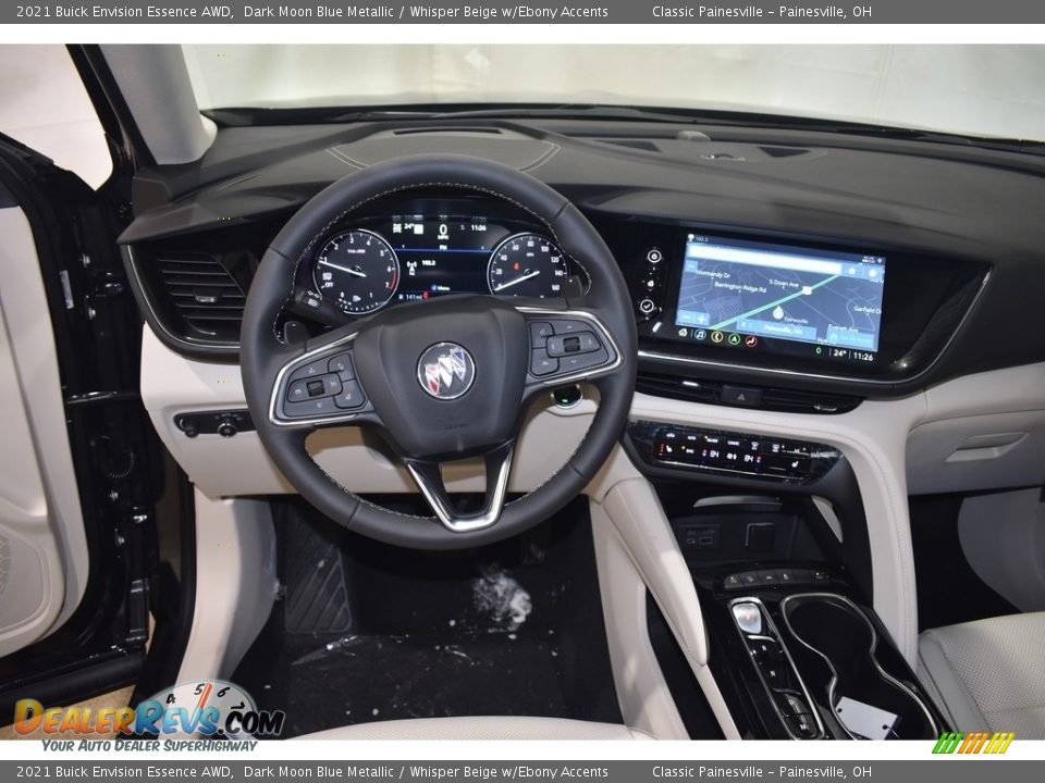 2021 Buick Envision Essence AWD Dark Moon Blue Metallic / Whisper Beige w/Ebony Accents Photo #12