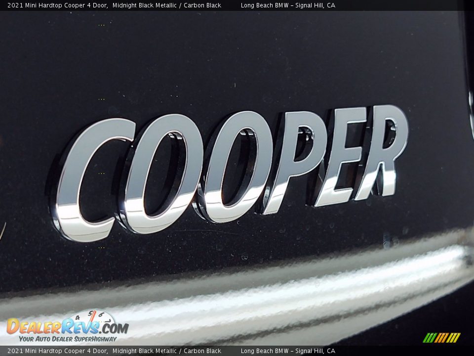 2021 Mini Hardtop Cooper 4 Door Midnight Black Metallic / Carbon Black Photo #21