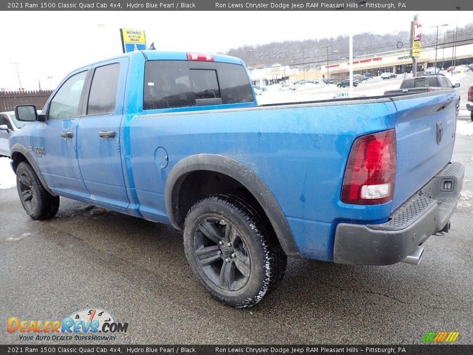 2021 Ram 1500 Classic Quad Cab 4x4 Hydro Blue Pearl / Black Photo #3