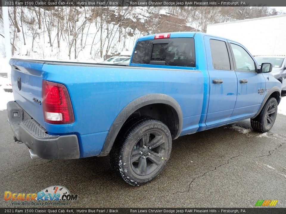 2021 Ram 1500 Classic Quad Cab 4x4 Hydro Blue Pearl / Black Photo #5