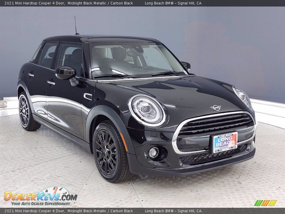 2021 Mini Hardtop Cooper 4 Door Midnight Black Metallic / Carbon Black Photo #28