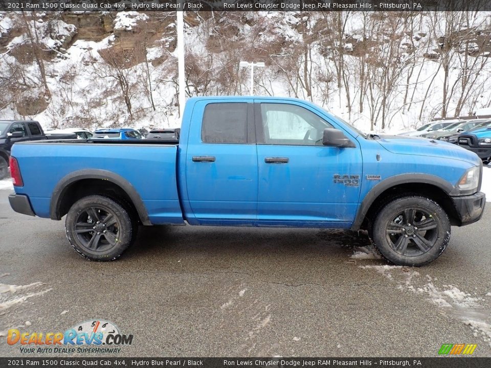 2021 Ram 1500 Classic Quad Cab 4x4 Hydro Blue Pearl / Black Photo #6