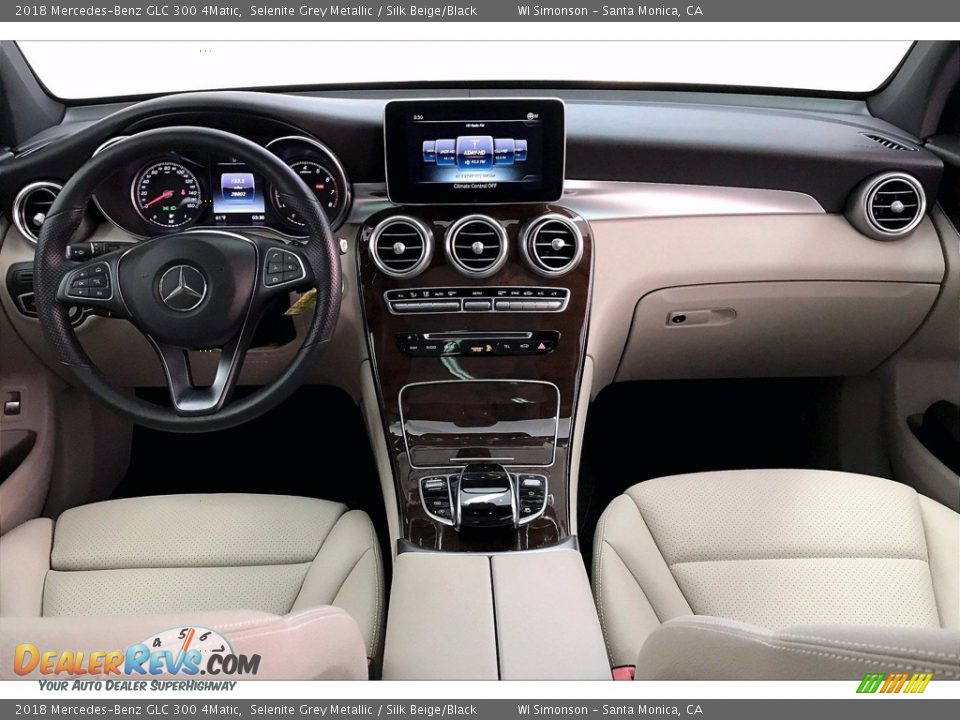 2018 Mercedes-Benz GLC 300 4Matic Selenite Grey Metallic / Silk Beige/Black Photo #15