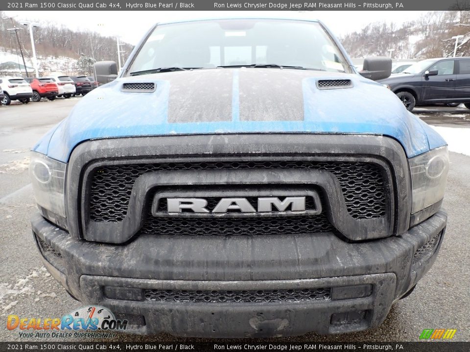 2021 Ram 1500 Classic Quad Cab 4x4 Hydro Blue Pearl / Black Photo #8