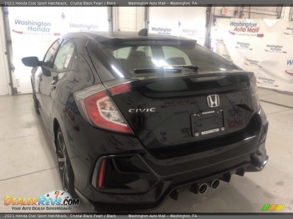 2021 Honda Civic Sport Hatchback Crystal Black Pearl / Black Photo #4