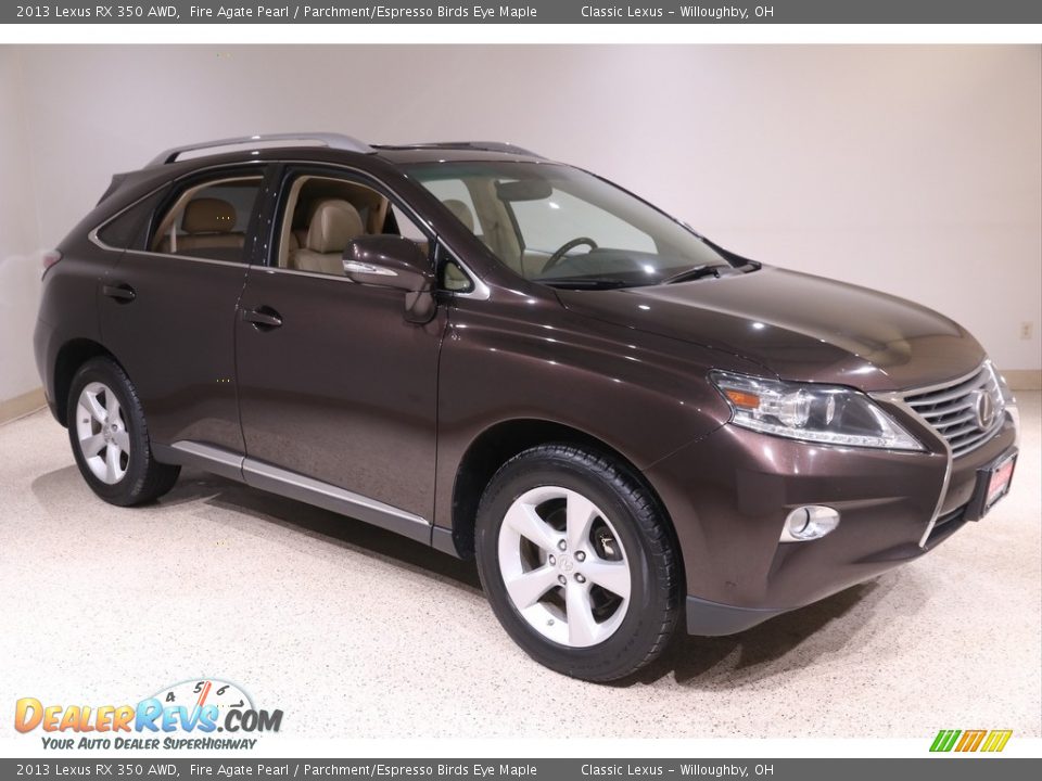 2013 Lexus RX 350 AWD Fire Agate Pearl / Parchment/Espresso Birds Eye Maple Photo #1