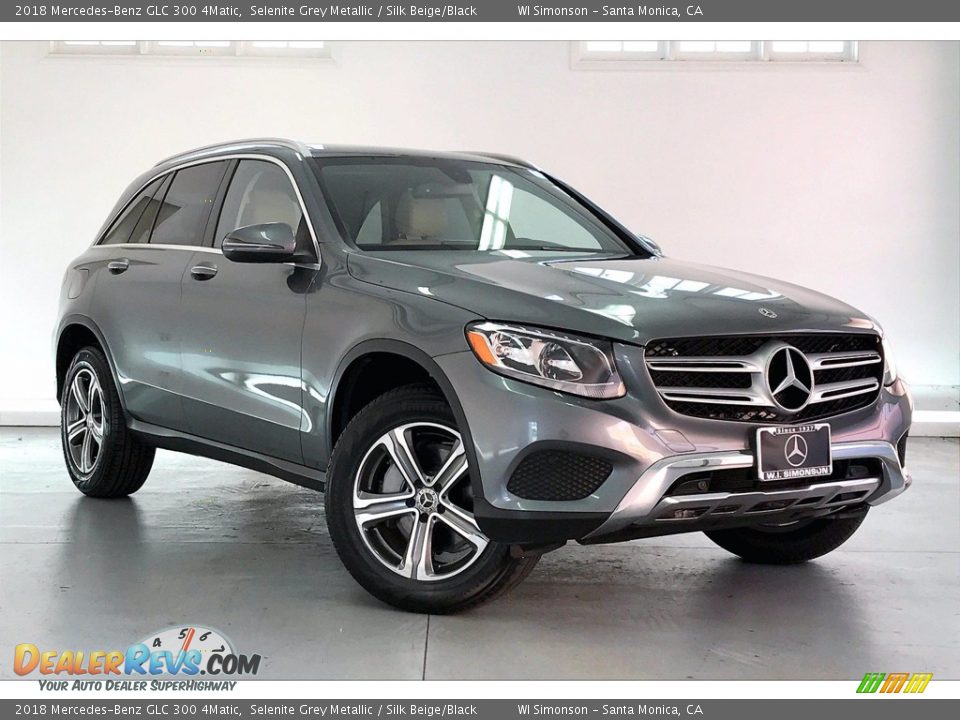 2018 Mercedes-Benz GLC 300 4Matic Selenite Grey Metallic / Silk Beige/Black Photo #34