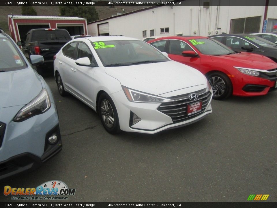 2020 Hyundai Elantra SEL Quartz White Pearl / Beige Photo #1