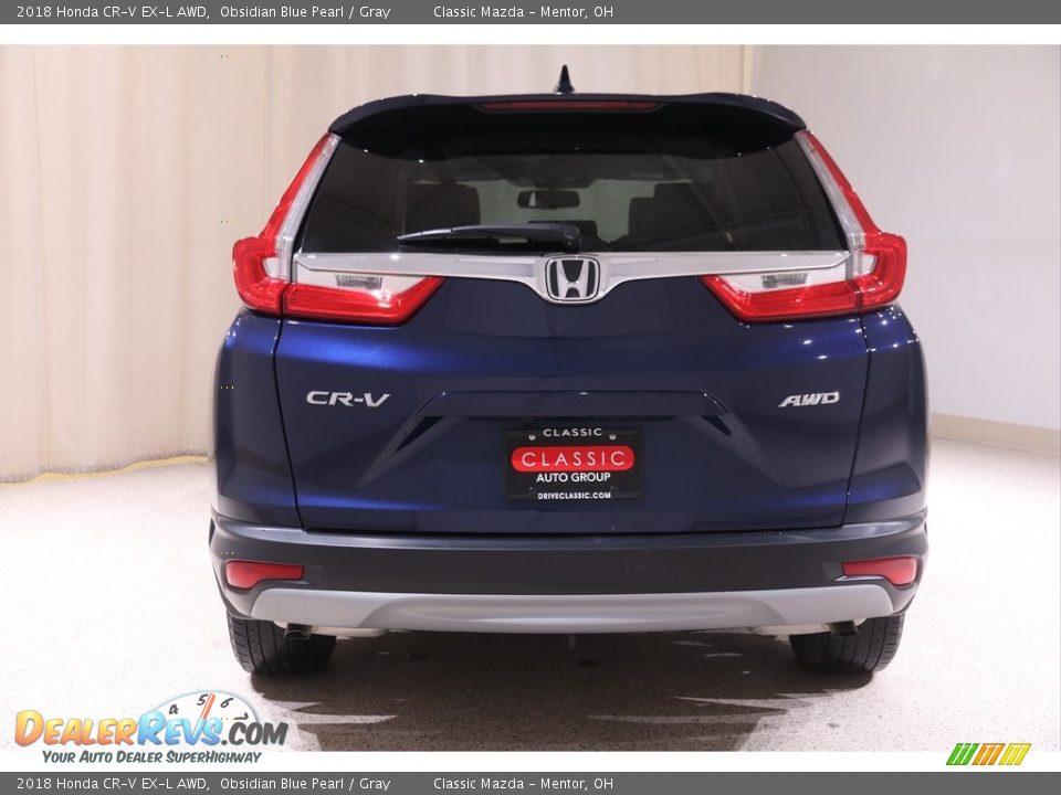 2018 Honda CR-V EX-L AWD Obsidian Blue Pearl / Gray Photo #21