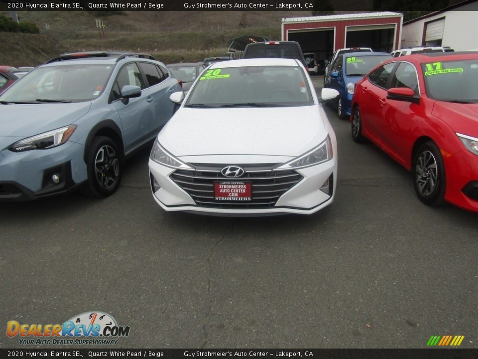 2020 Hyundai Elantra SEL Quartz White Pearl / Beige Photo #2