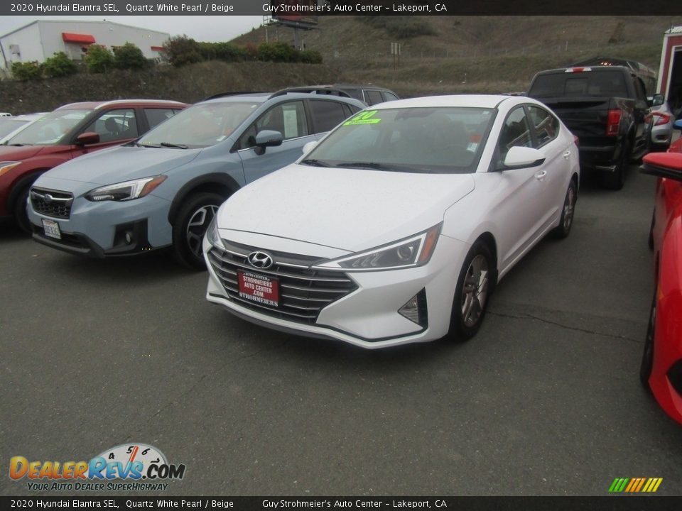 2020 Hyundai Elantra SEL Quartz White Pearl / Beige Photo #3