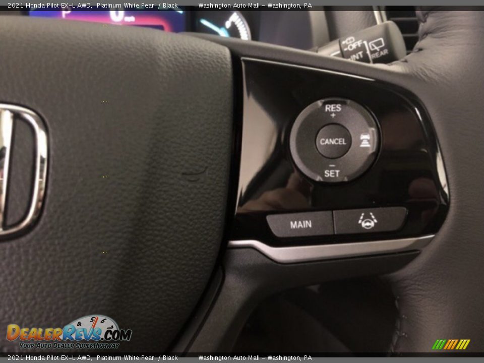 2021 Honda Pilot EX-L AWD Platinum White Pearl / Black Photo #10